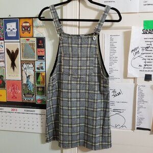 Divded by H&M pinafore 4 plaid overall dress skirtall academia fall schoolgirl